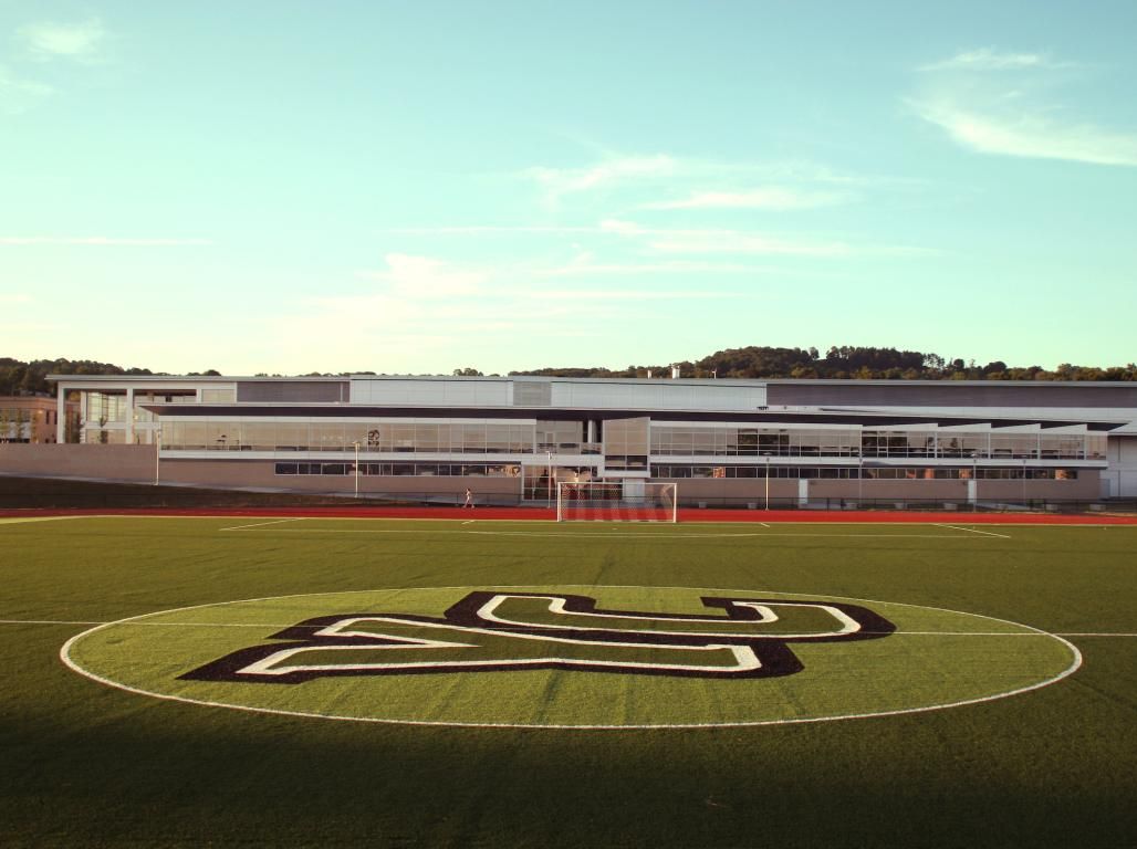 Exterior of Grumbacher and the Graham field.