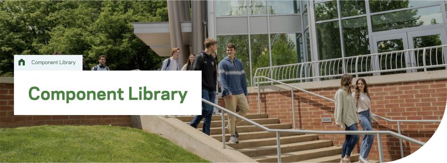 Screenshot of a hero component with a full-width image