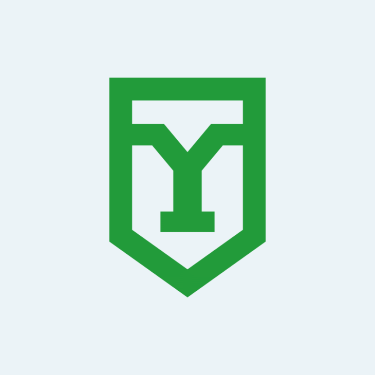 A Green Y shield logo